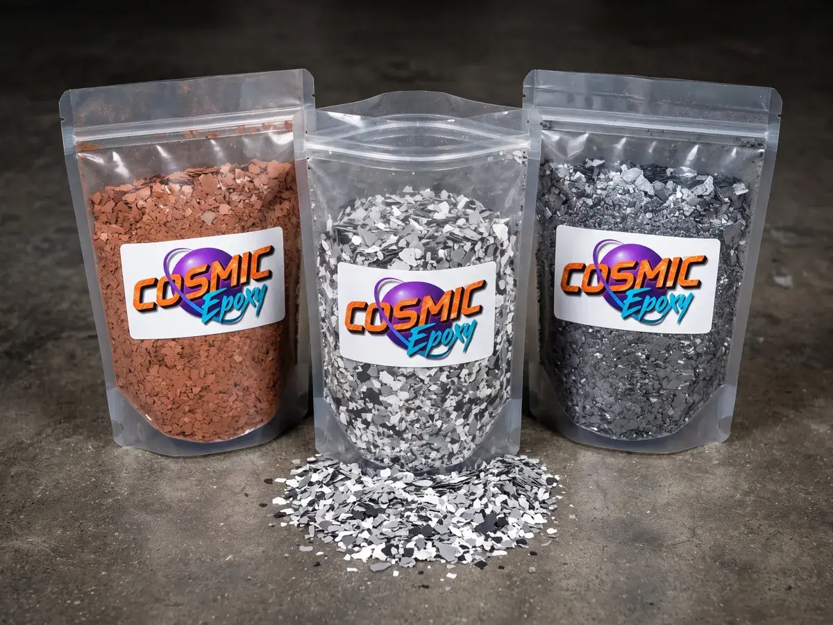 Decorative color flakes